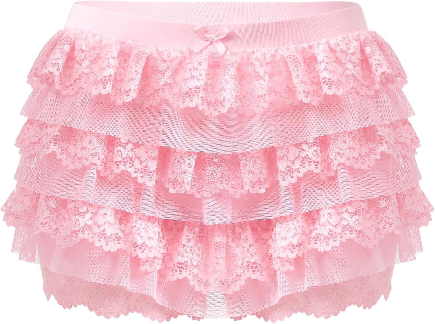Detalle de SHARICCA CR26059 Women's Mesh Ruffle Boyshorts with Stretch and Bow