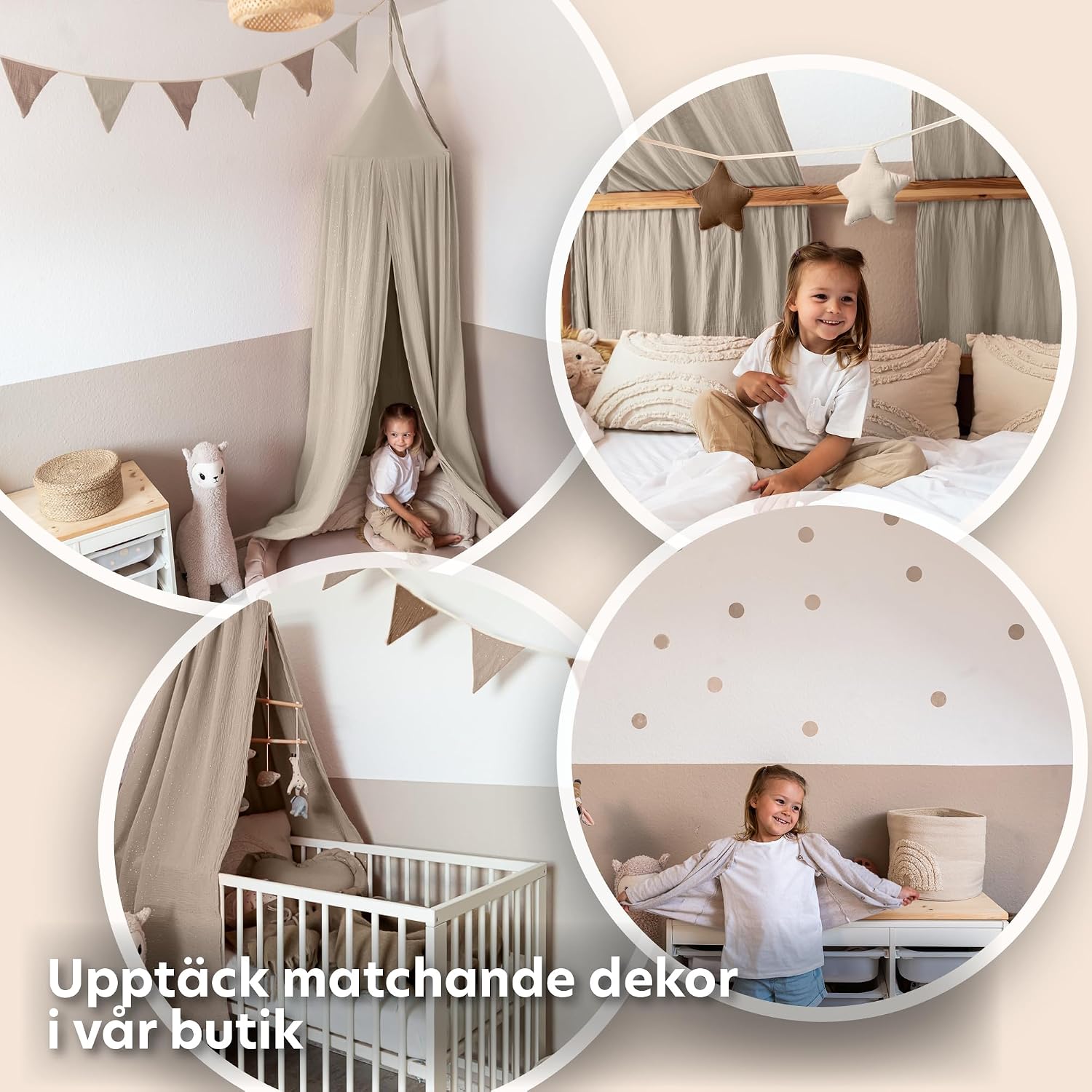 Thumbnail 6 de lilimaus BH-HB-135x320-ALTROSA sänghimmel för hussäng i bomullsmuslin