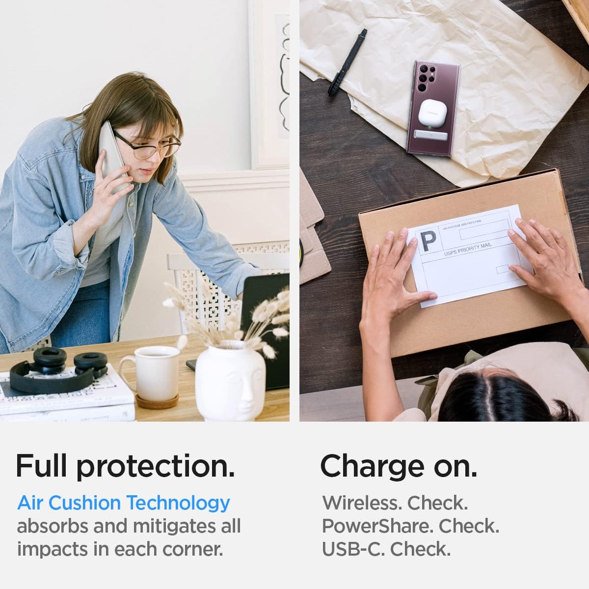 Thumbnail 6 de Spigen Ultra Hybrid S pour Samsung Galaxy S22 Ultra 5G – coque transparente à structure hybride