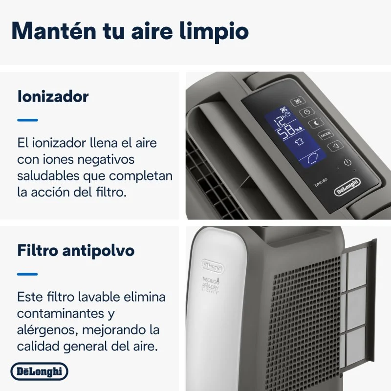 Detalle 2 de DeLonghi AriaDry Light deshumidificador 2,8 L