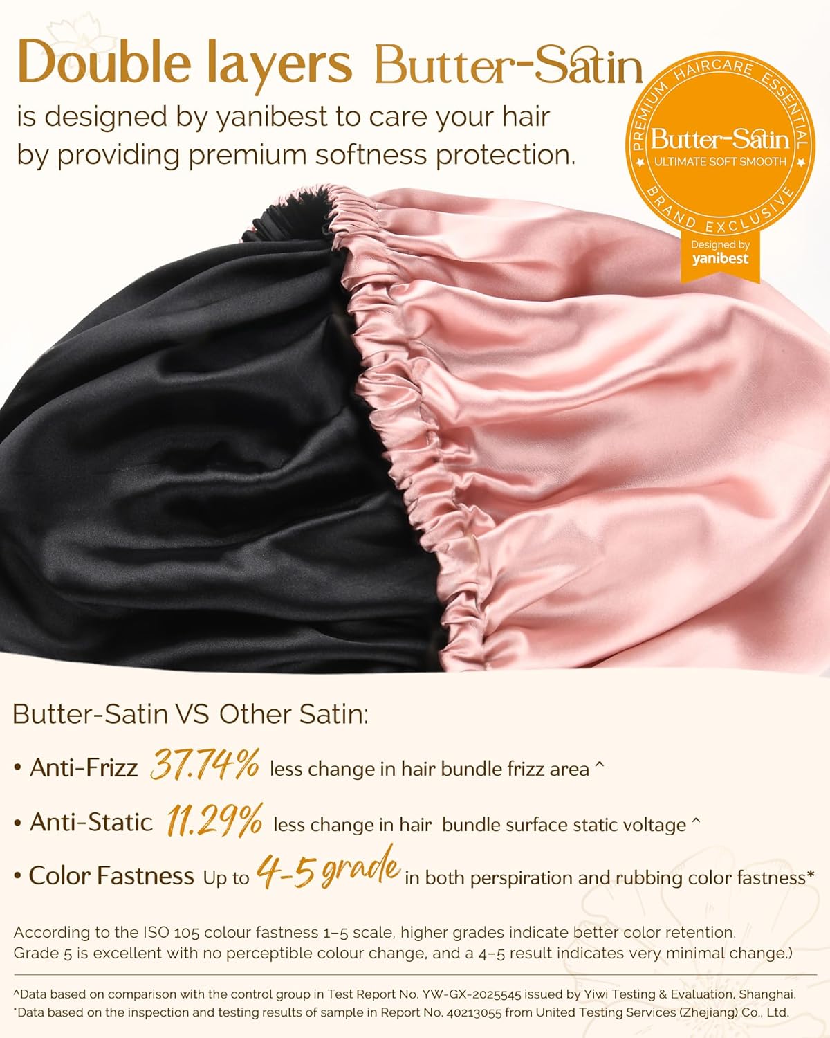 Thumbnail 3 de YANIBEST Adjustable Satin Bonnet: Double-Layer Comfort for Curly, Natural Hair