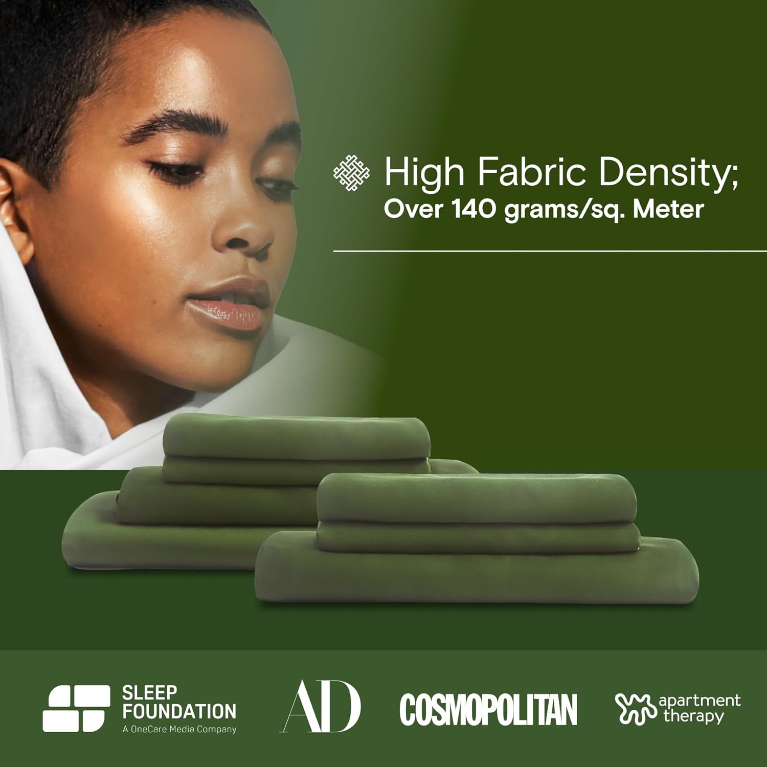 Thumbnail 4 de DOZ by SIJO DOZ Sheet Set (Forest, Queen) — 100% bamboo-derived viscose cooling sheets with deep pockets