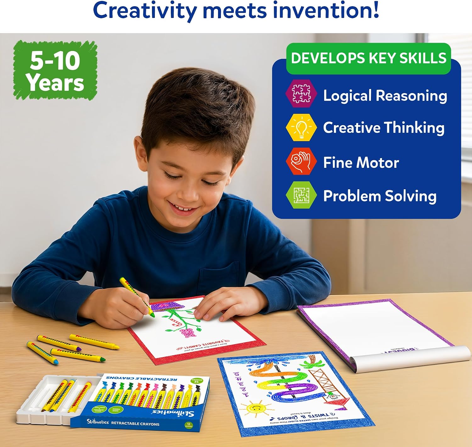 Detalle 2 de Skillmatics Invention Drawing Activity Book, 8.8 × 6.5 in