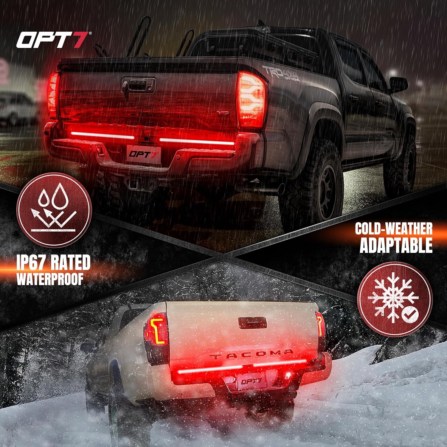 Thumbnail 4 de OPT7 Redline Parlux Triple Row LED Tailgate Bar for Tacoma