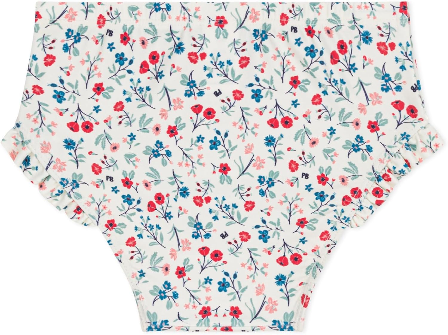 Thumbnail 1 de Mutandine del costume da bagno bimba Petit Bateau con balze e stampa floreale