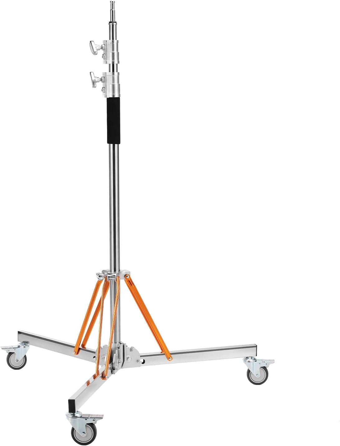 K&F CONCEPT Heavy Duty Light Stand with Casters (10.5ft/320cm Adjustable Tripod)