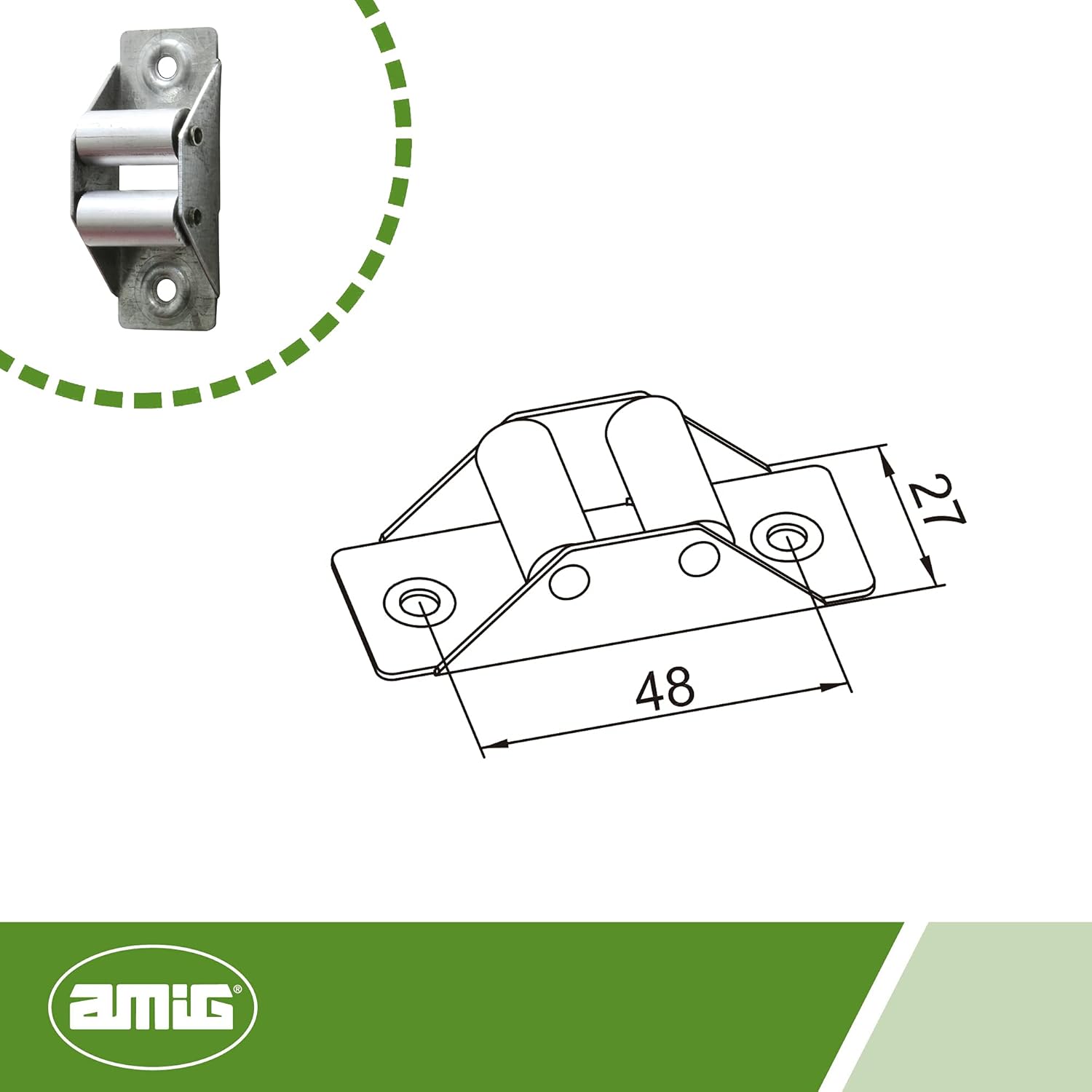 Detalle 2 de Amig Guide en acier pour ruban 22 mm