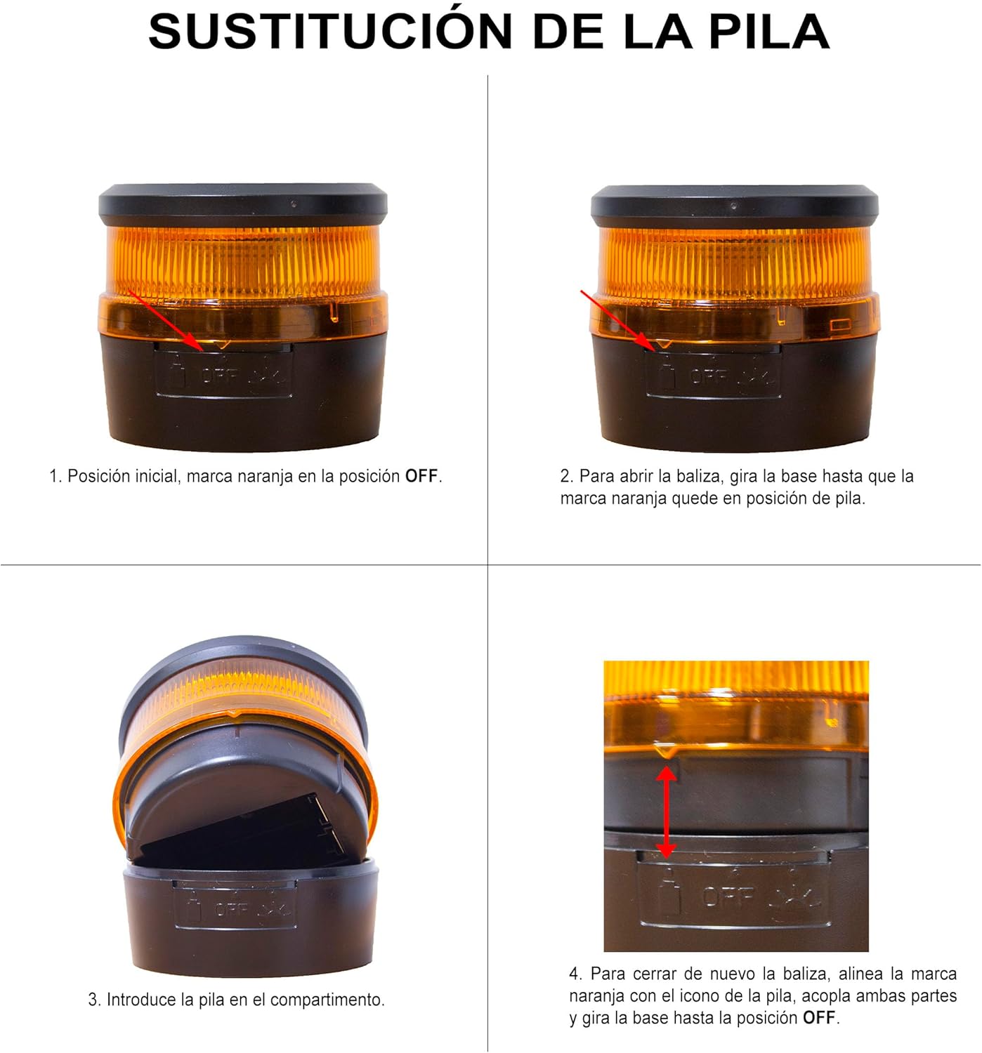 Detalle de Ital Neoway V16 – Lumière d’urgence pour voiture à fixation magnétique et géolocalisation DGT 3.0