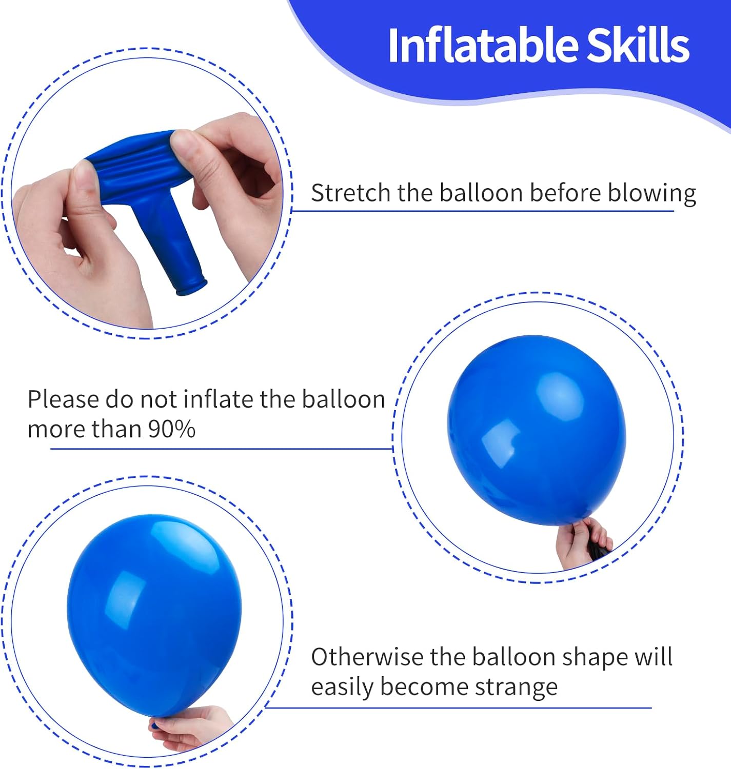 Detalle de Rubfac Dark Blue Balloon Pack 129 pcs ๐