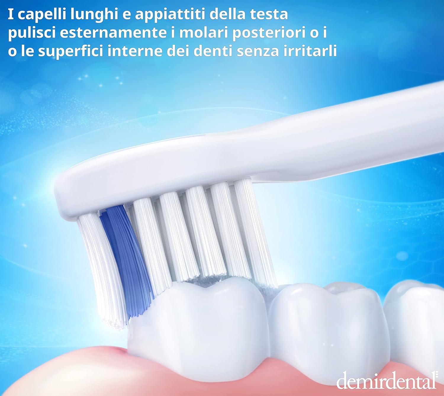 Thumbnail 3 de 8 Pack testine demirdental compatibili Philips Sonicare HX6088e (Mini, Extra Morbido, Bianco)