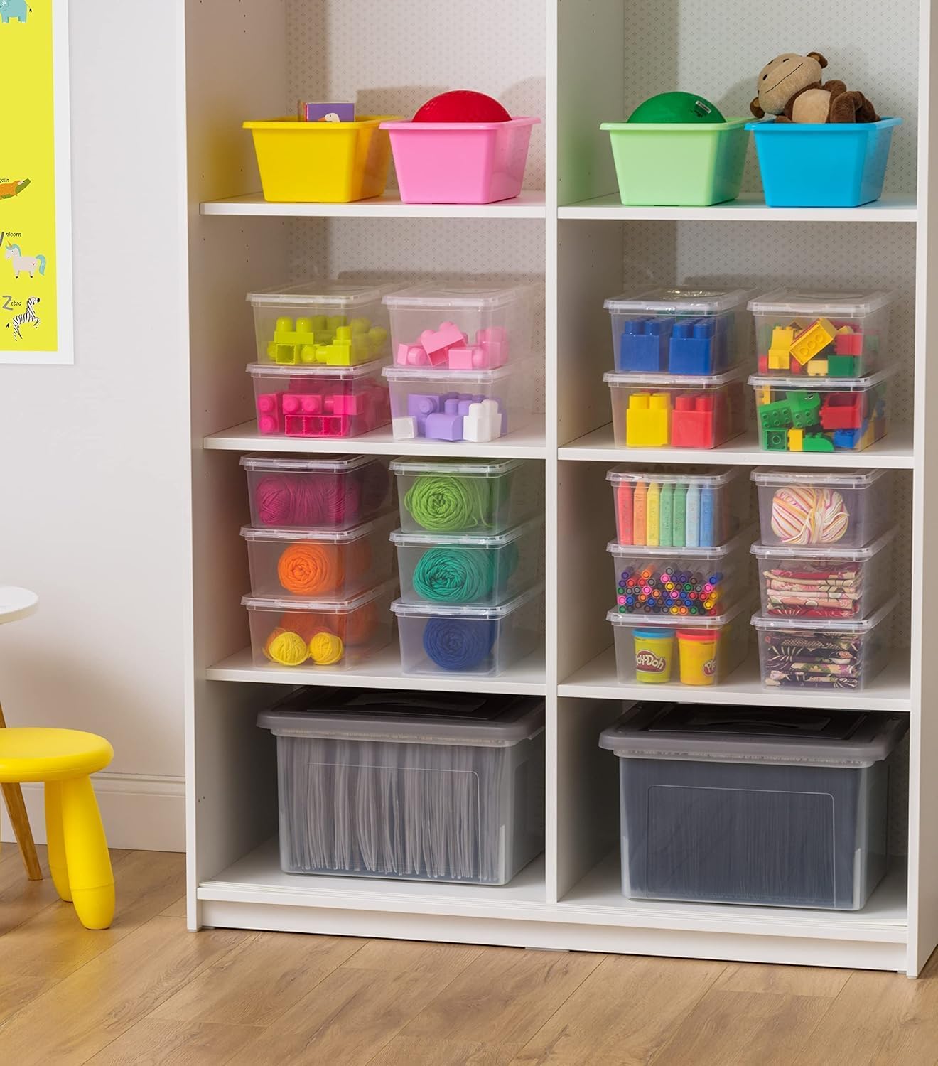 Detalle de IRIS USA 6-Pack 6 Quart Storage Bins with Lids