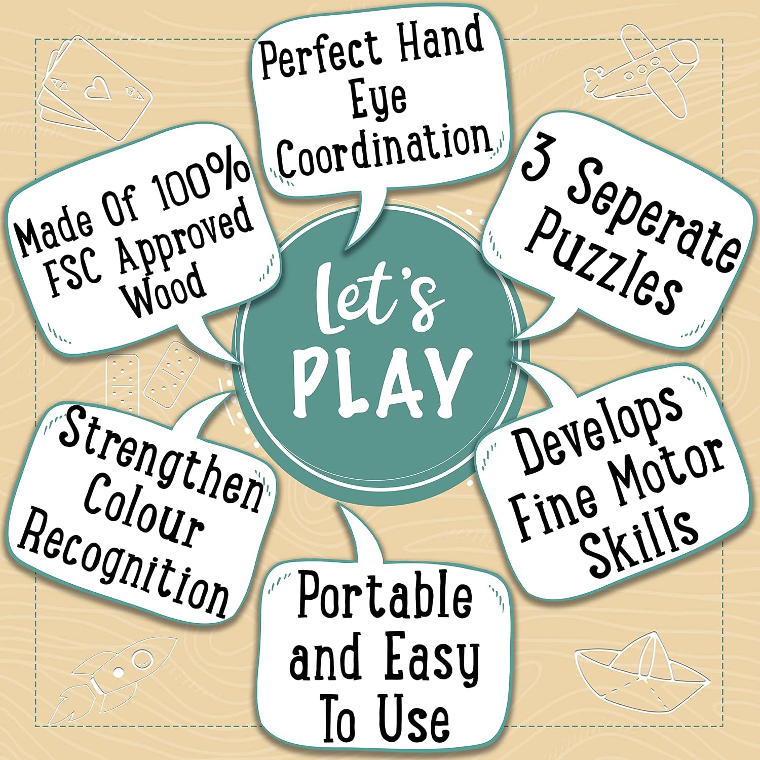 Detalle 2 de Jaques of London Montessori Puzzles for Toddlers
