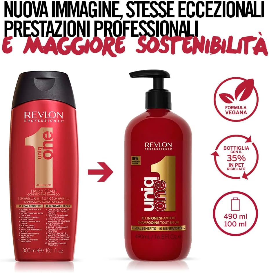 Thumbnail 3 de Revlon Professional UniqOne All In One Shampoo Capelli 10 Benefici Realizzati, 490 ml