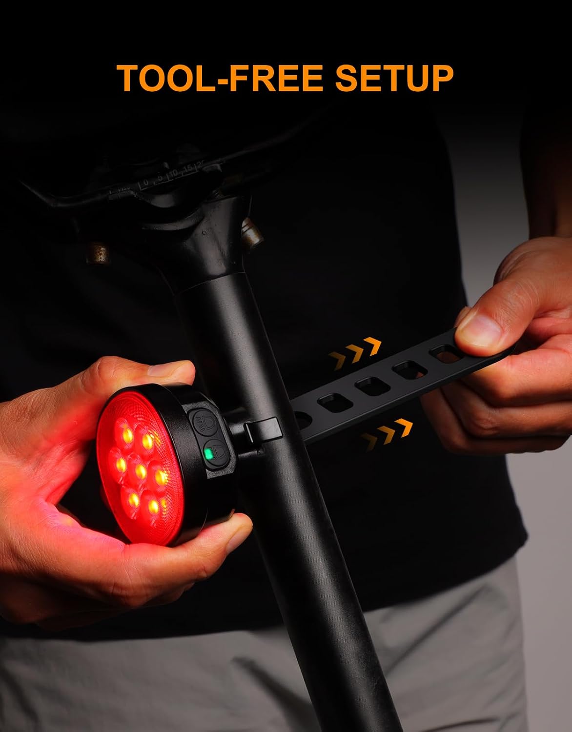 Detalle de Mohard Bike Lights: Front & Rear USB rechargeable set for night riding
