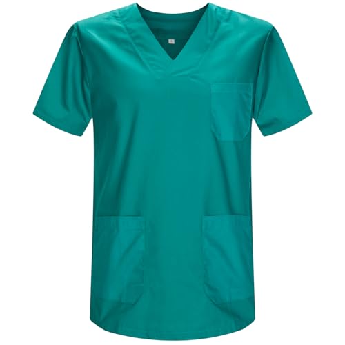 Detalle de MISEMIYA Casaca Unisex Ref.817 (L, Verde) para médico, enfermería y servicios de hostelería