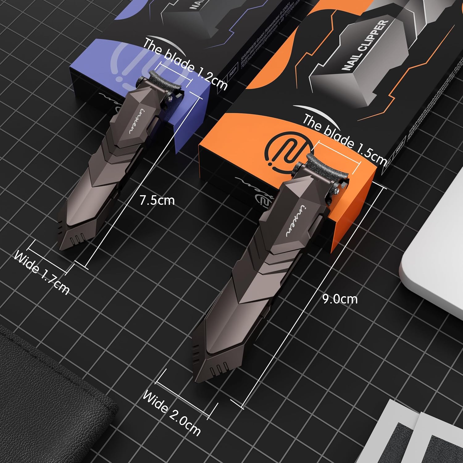 Thumbnail 1 de INXEN Profi Nagelknipser mit Auffangbehälter – scharfer Edelstahl-Nagelschneider für Hände und Füße