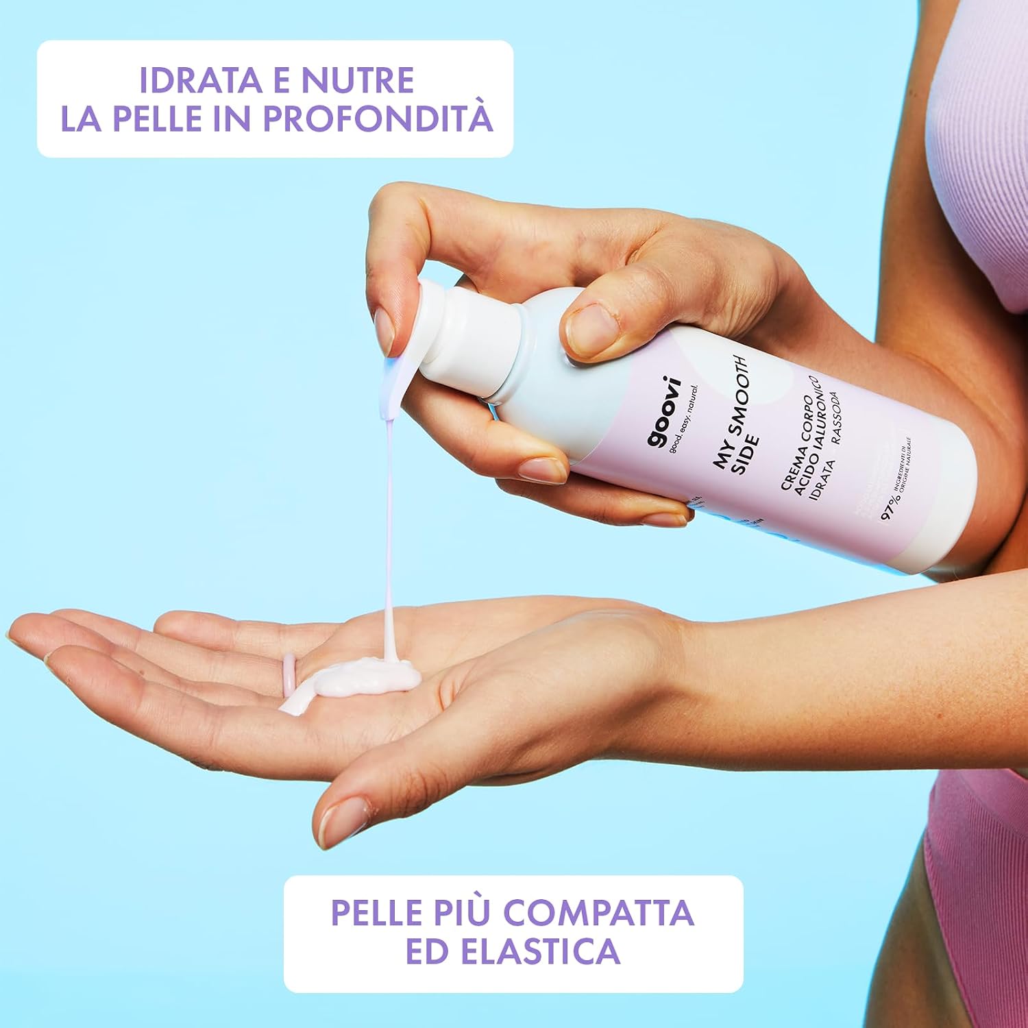 Thumbnail 1 de Goovi My Smooth Side: Crema Corpo Idratante e Rassodante con Acido Ialuronico 240 ml