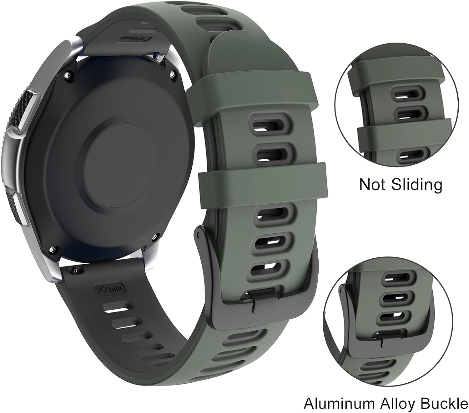 Thumbnail 4 de OVERSTEP Compatible 22mm Silicone Strap for Vivoactive 4