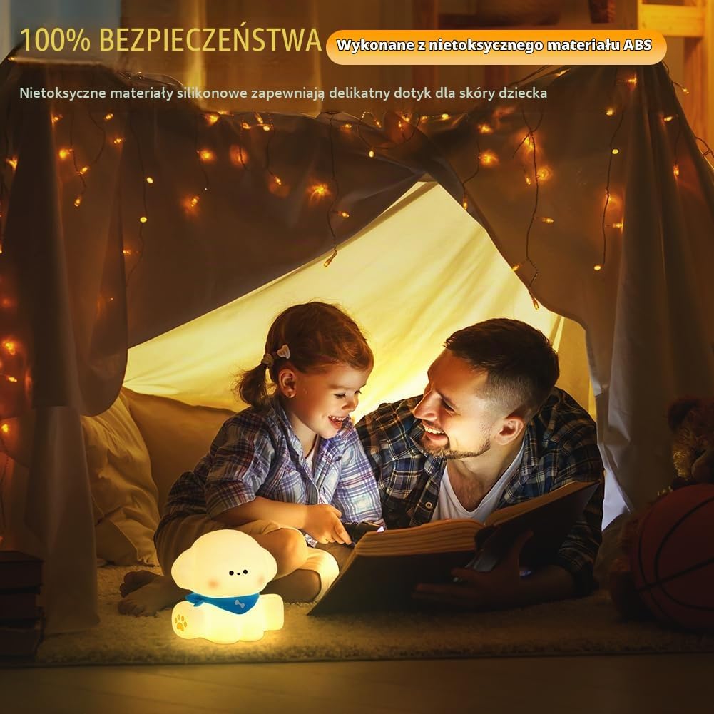 Detalle 2 de Ainiv lampka nocna LED dla dzieci, ściemniana, silikonowa, ładowana przez USB-C