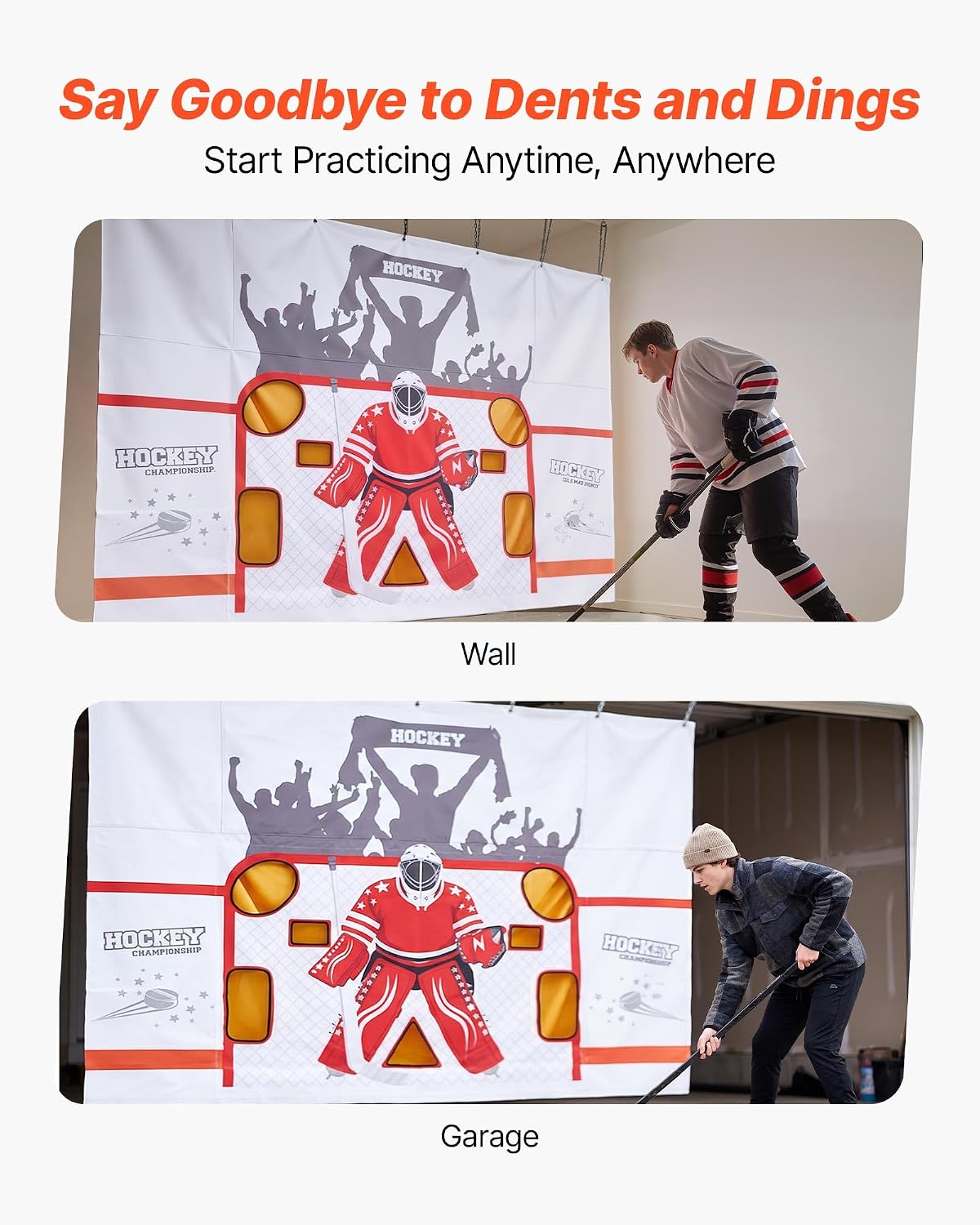 Detalle 2 de VEVOR Hockey Shooting Tarp, 7-hole target