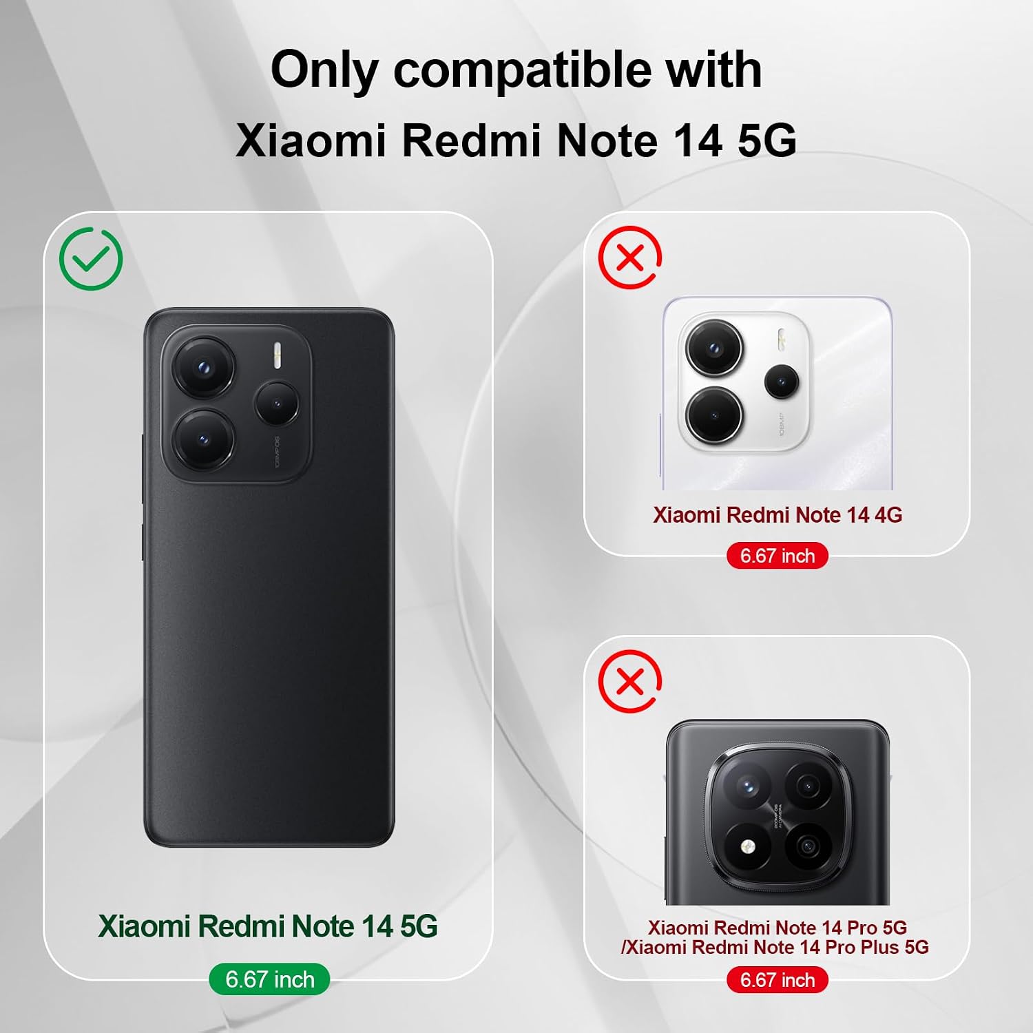 Thumbnail 4 de Btstring Hülle für Xiaomi Redmi Note 14 5G – Hochwertiges Seidenweiches Silikoncase (Helles Lila)