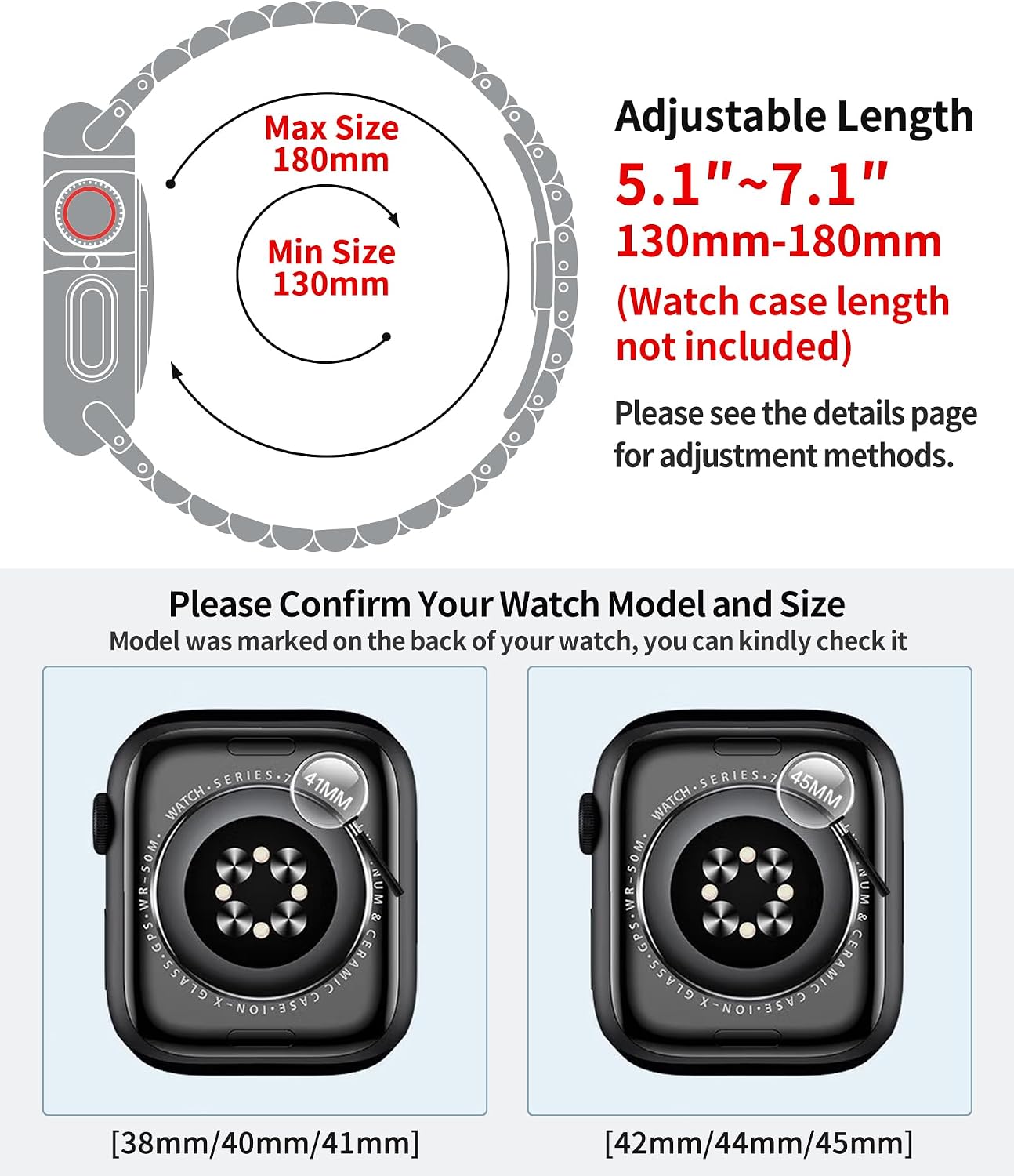 Thumbnail 5 de BINLUN Stainless Steel Apple Watch Strap with TPU Case — 38mm–49mm, Fits Ultra/SE/Series