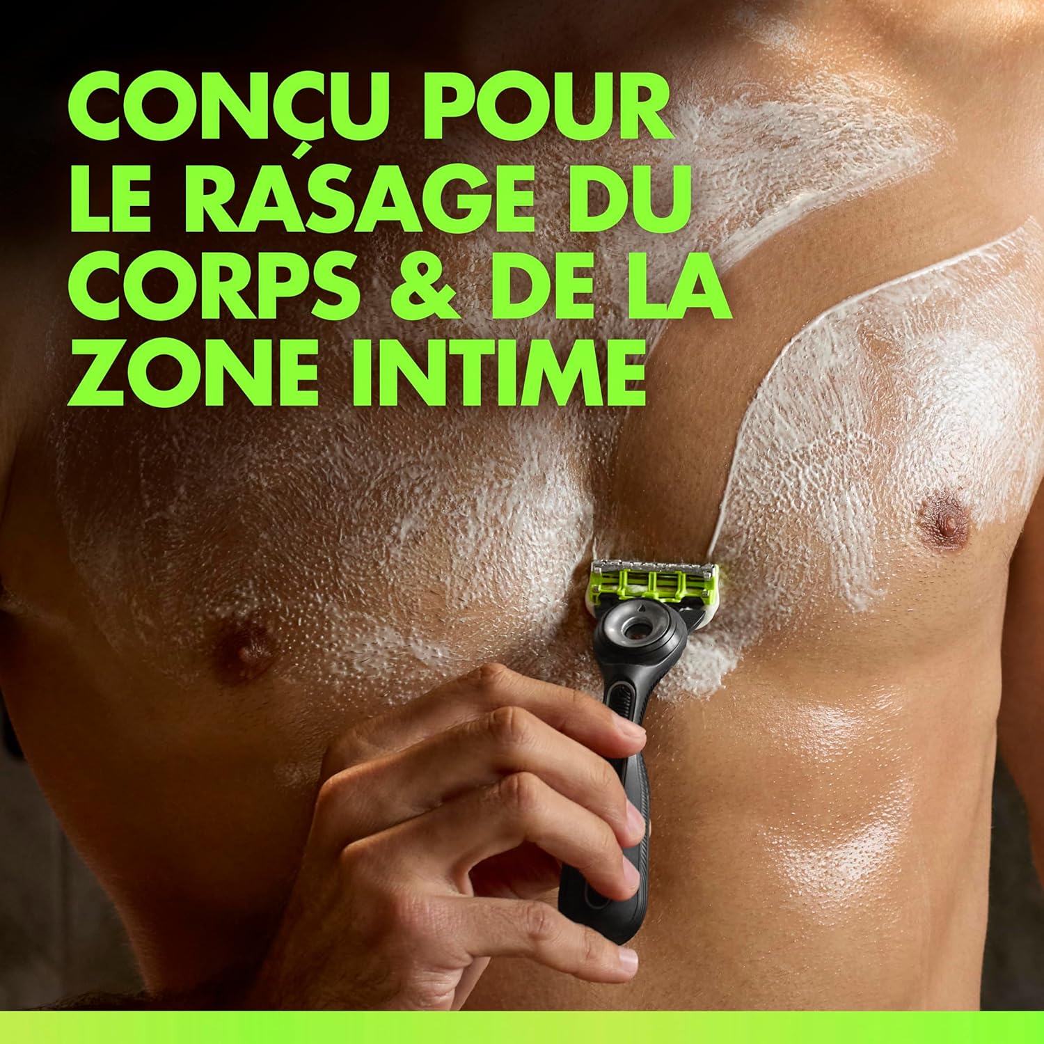 Thumbnail 5 de Gillette Labs Body + Intimate : rasoir intime homme pour le corps et le pubis (manche antidérapant, 3 recharges)