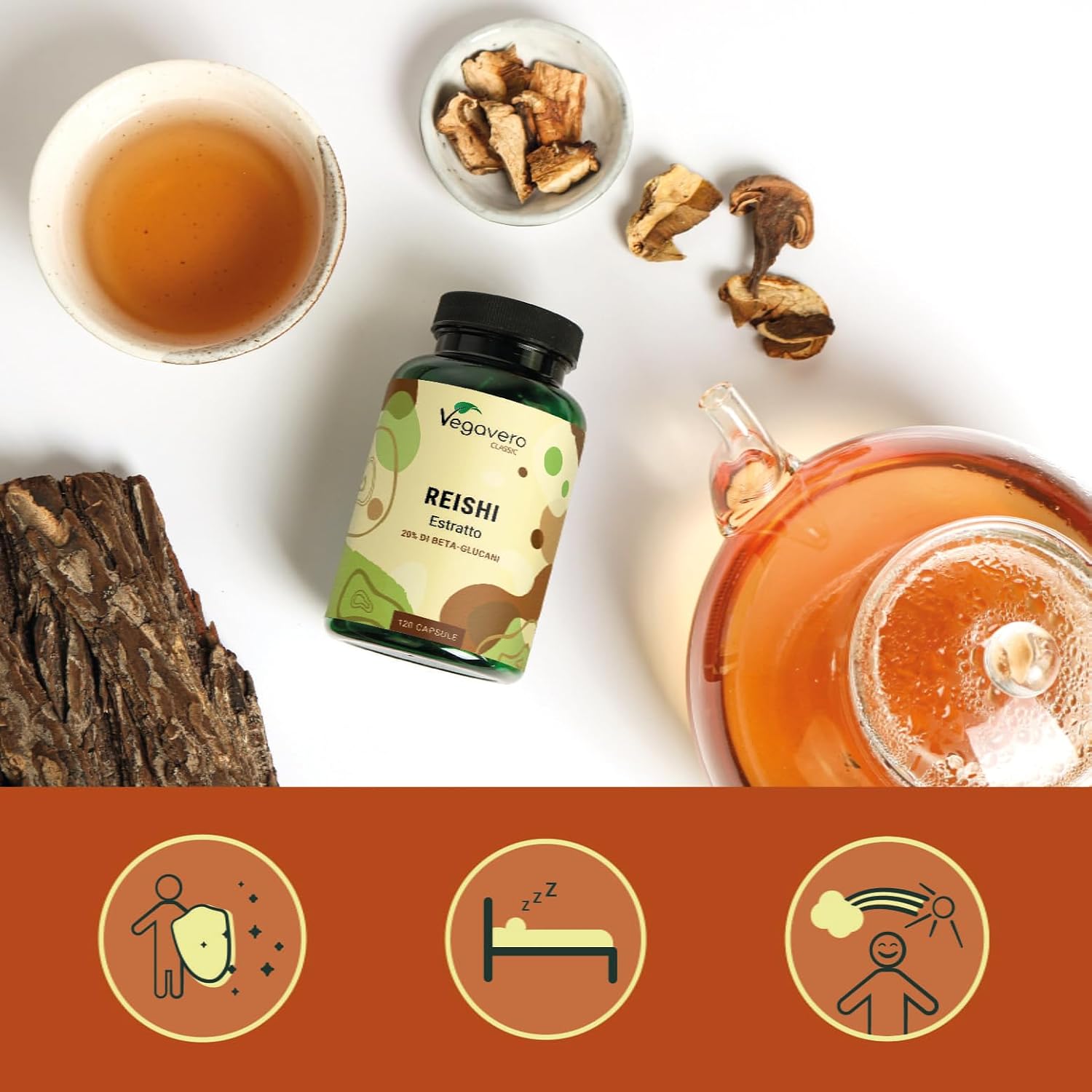 Thumbnail 2 de REISHI Vegavero 27.300 mg (14:1) – Estratto concentrato, 120 capsule vegane