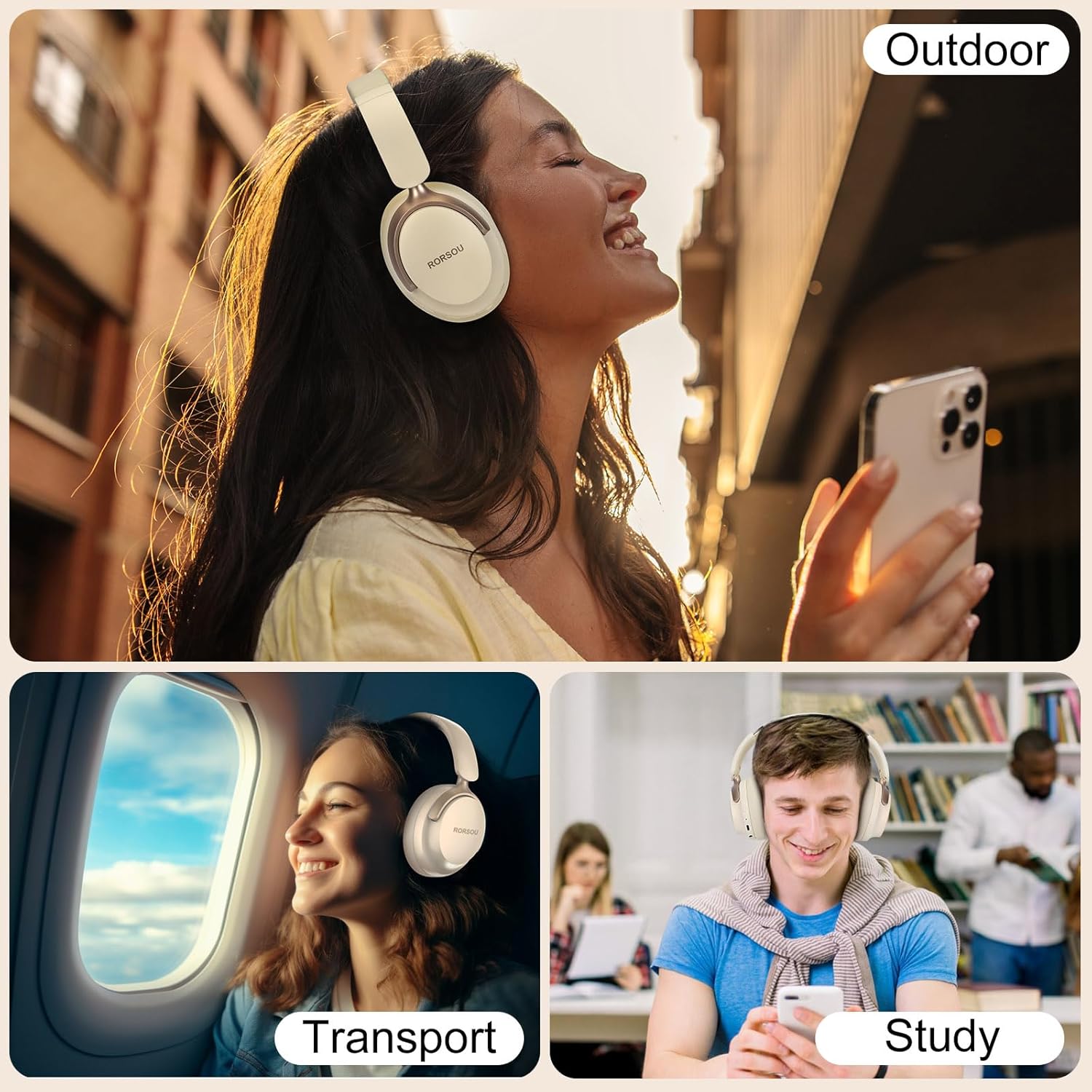 Thumbnail 6 de RORSOU B8 Bluetooth Headphones 50H