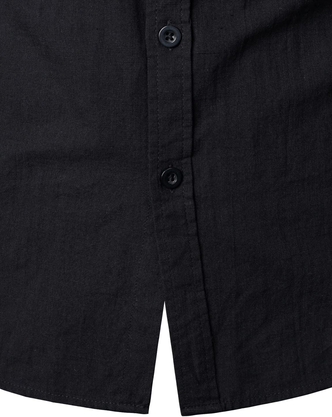 Thumbnail 5 de PARKLEES Men's Fitted Cotton Linen Short Sleeve Button Up Shirt