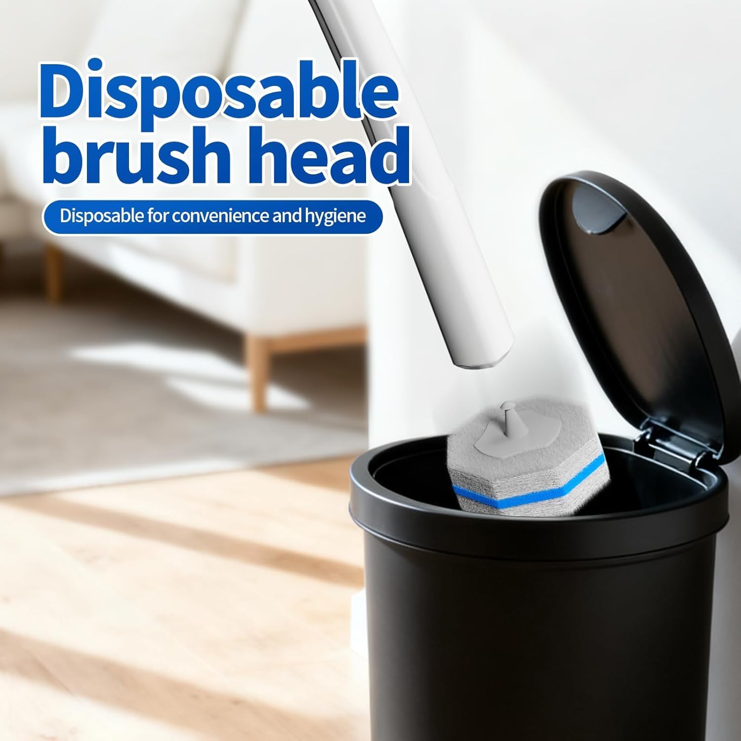 Thumbnail 5 de FuinSetars Disposable Toilet Brush System, 50 Refills, Extended Handle