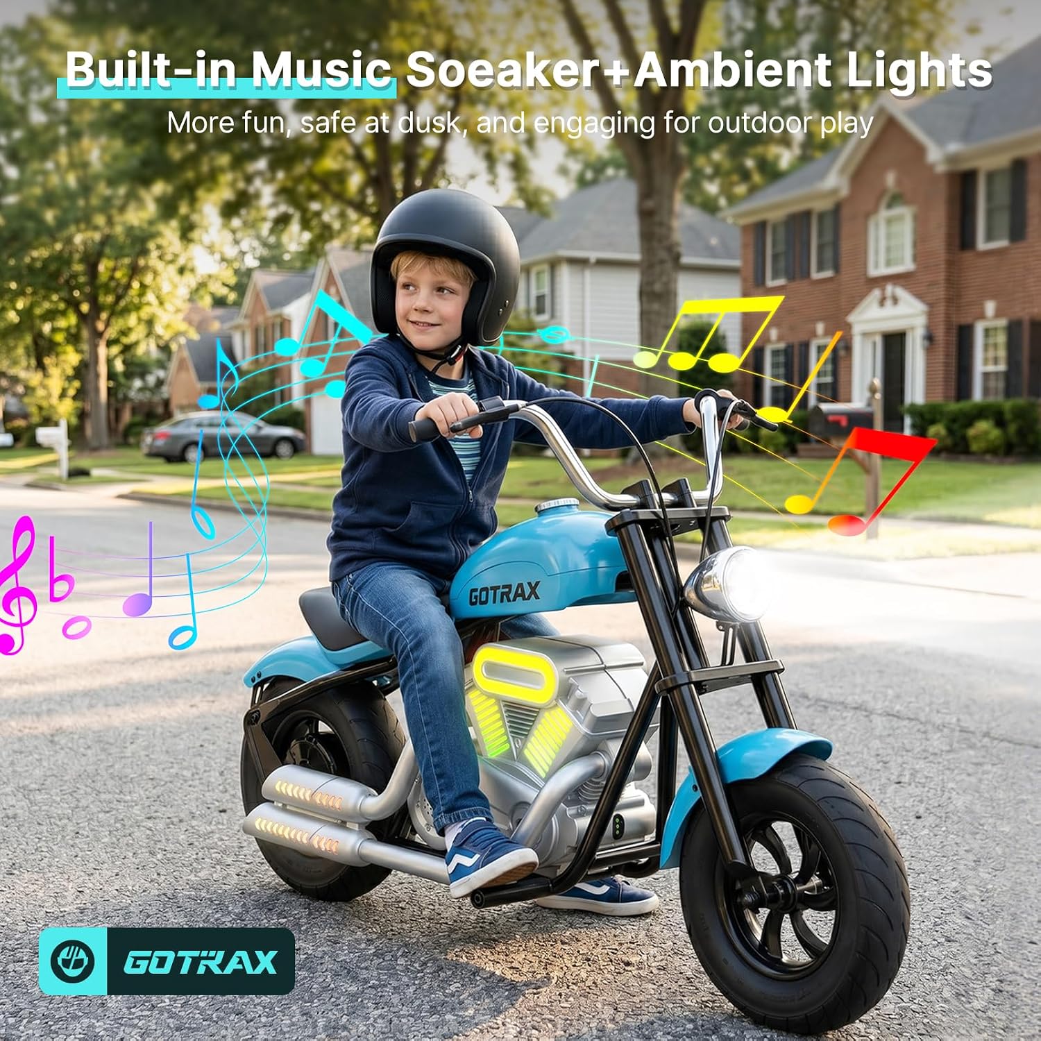 Detalle de Gotrax Kids’ Electric Motorcycle, 12-inch Tires