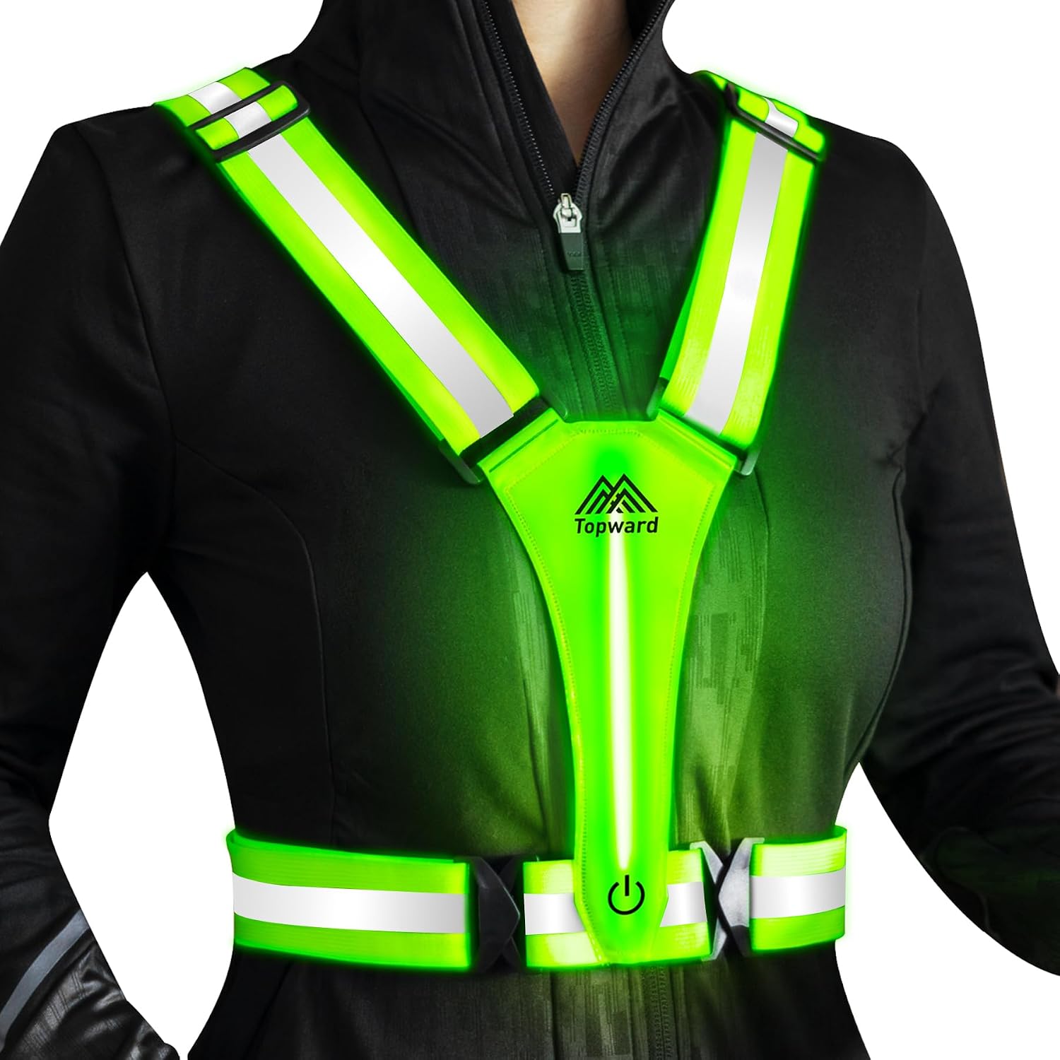 Detalle de Topward Warnweste Sicherheitsweste Fahrrad, High-Vis Reflektierende Weste ⌚🚴?