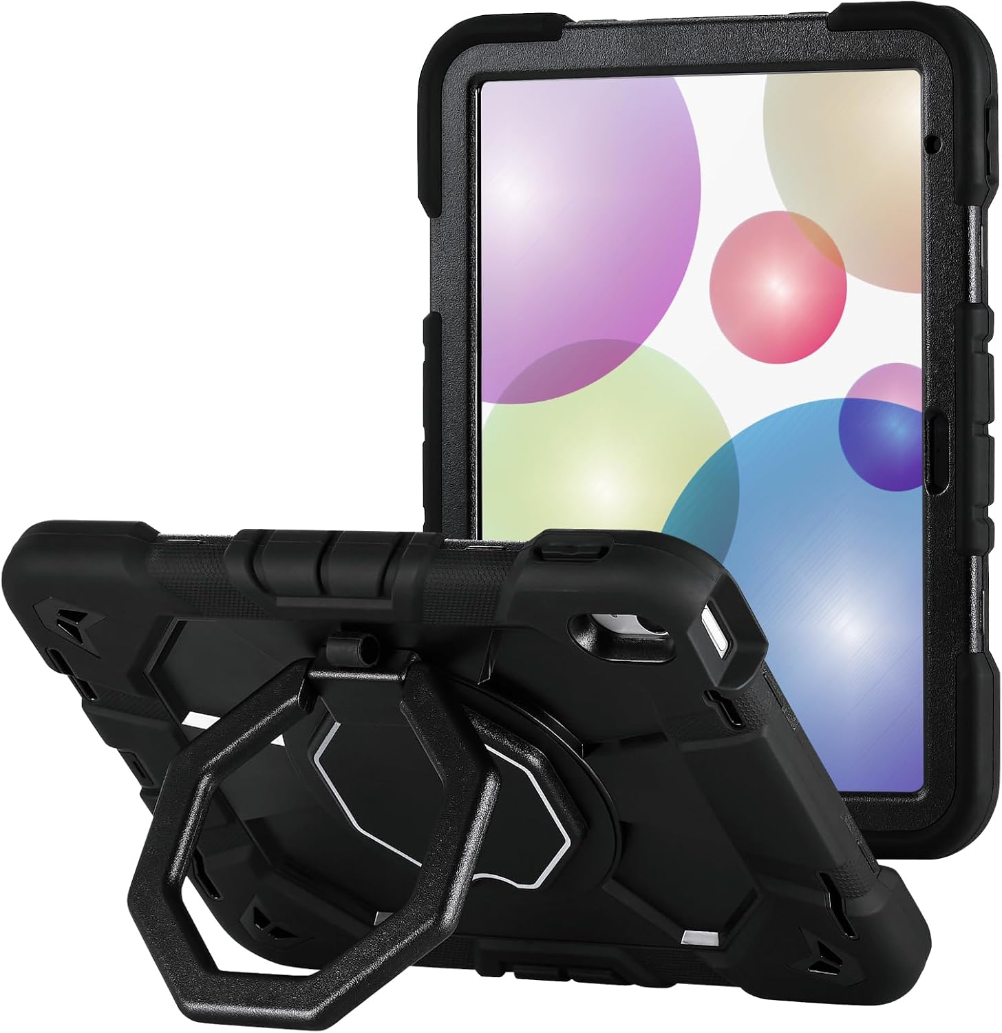 Detalle de エレコム TBWA25RHVHBK iPad用フルプロテクトケース MIL規格準拠・リングスタンド・ショルダーベルト付き