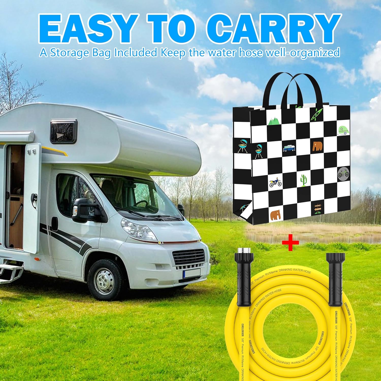 Thumbnail 5 de CircleRiver 50FT RV Drinking Water Hose (5/8 in) with Storage Bag