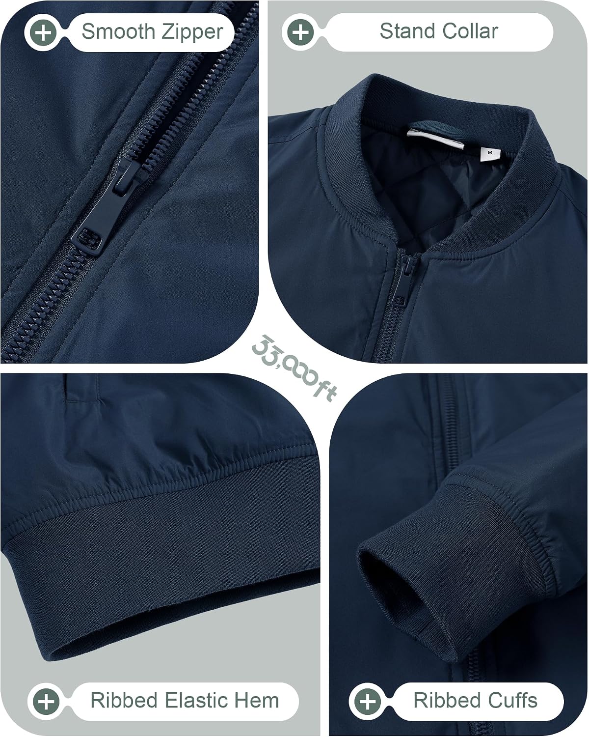 Detalle 1 de 33,000ft Herren Bomberjacke 5.000 mm wasserdicht