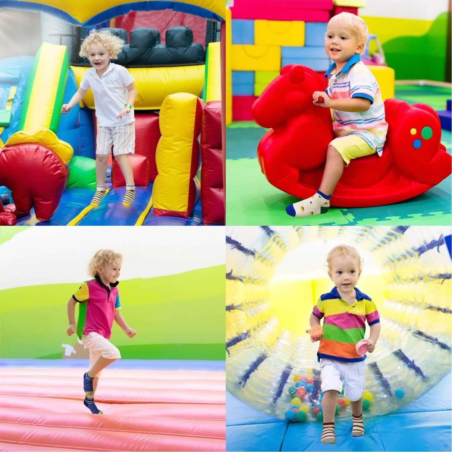 Thumbnail 2 de SUOSDEY Baby Antirutsch Socken mit Griffen – 12 Paar Baumwollsocken für Kleinkinder (1–7 Jahre)