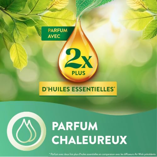 Detalle de Air Wick Diffuseur d’huiles Essentielles Brume Parfumée+ 2 Recharges Lavande et Eucalyptus