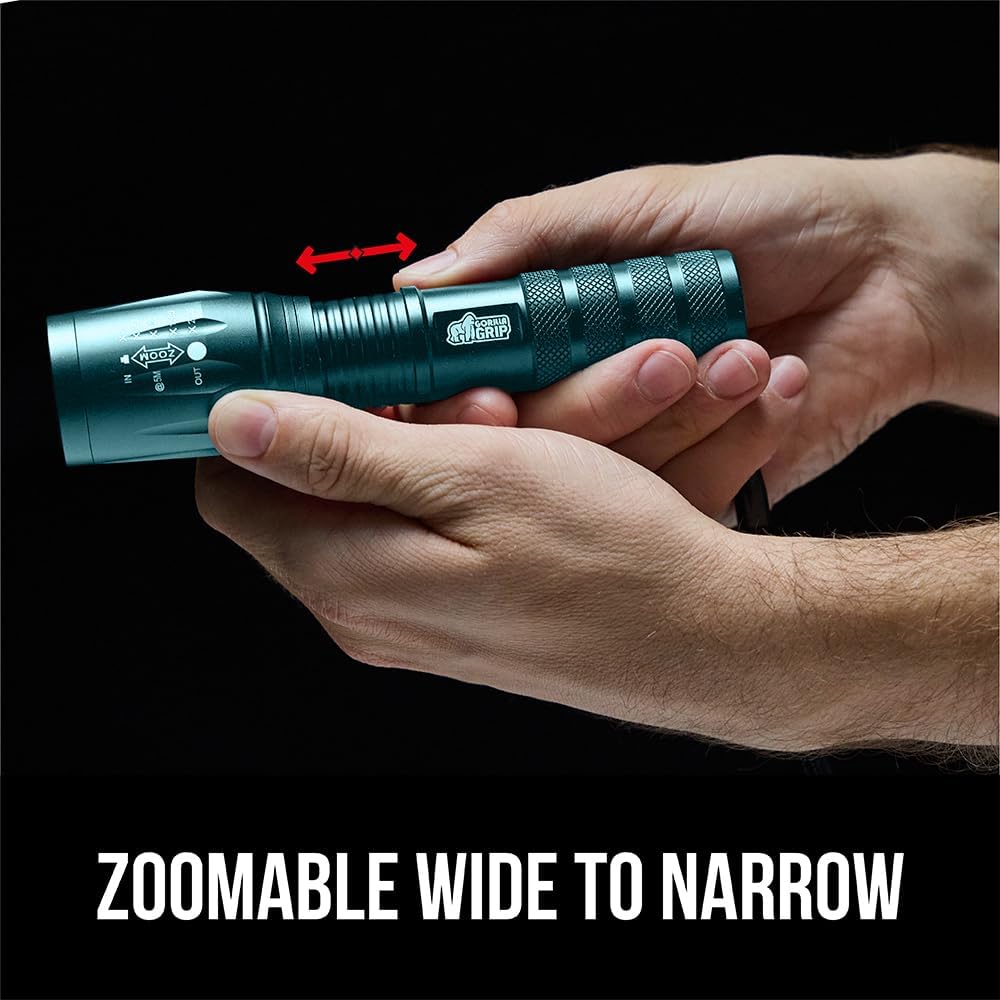 Detalle 2 de GORILLA GRIP 840316701945 LED Tactical Flashlight, 345 Lumens, 5 Modes