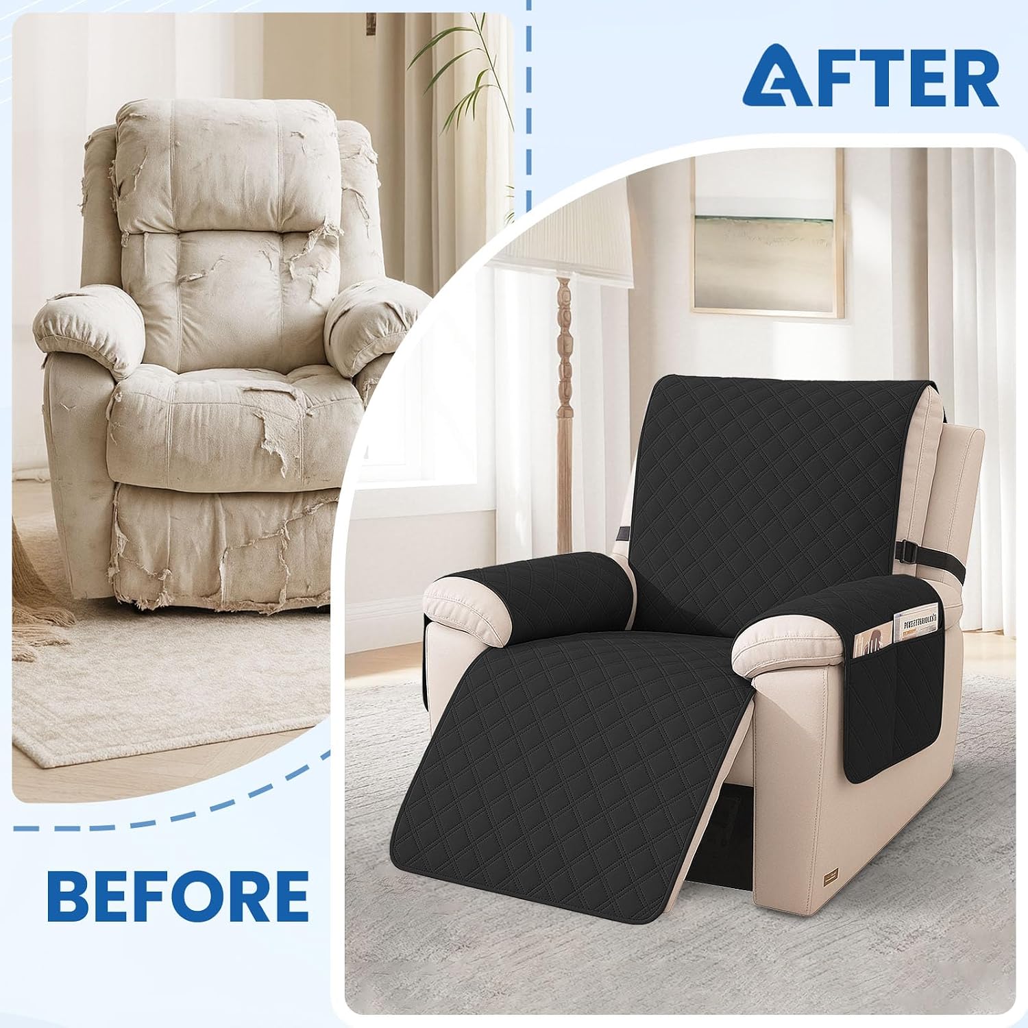 Detalle 2 de YSTELLAA Housse fauteuil relax 1 place