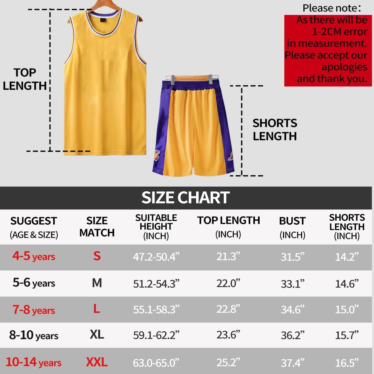 Thumbnail 2 de Kids Boys Basketball Kit: 2 Piece Sleeveless Jersey and Shorts Set