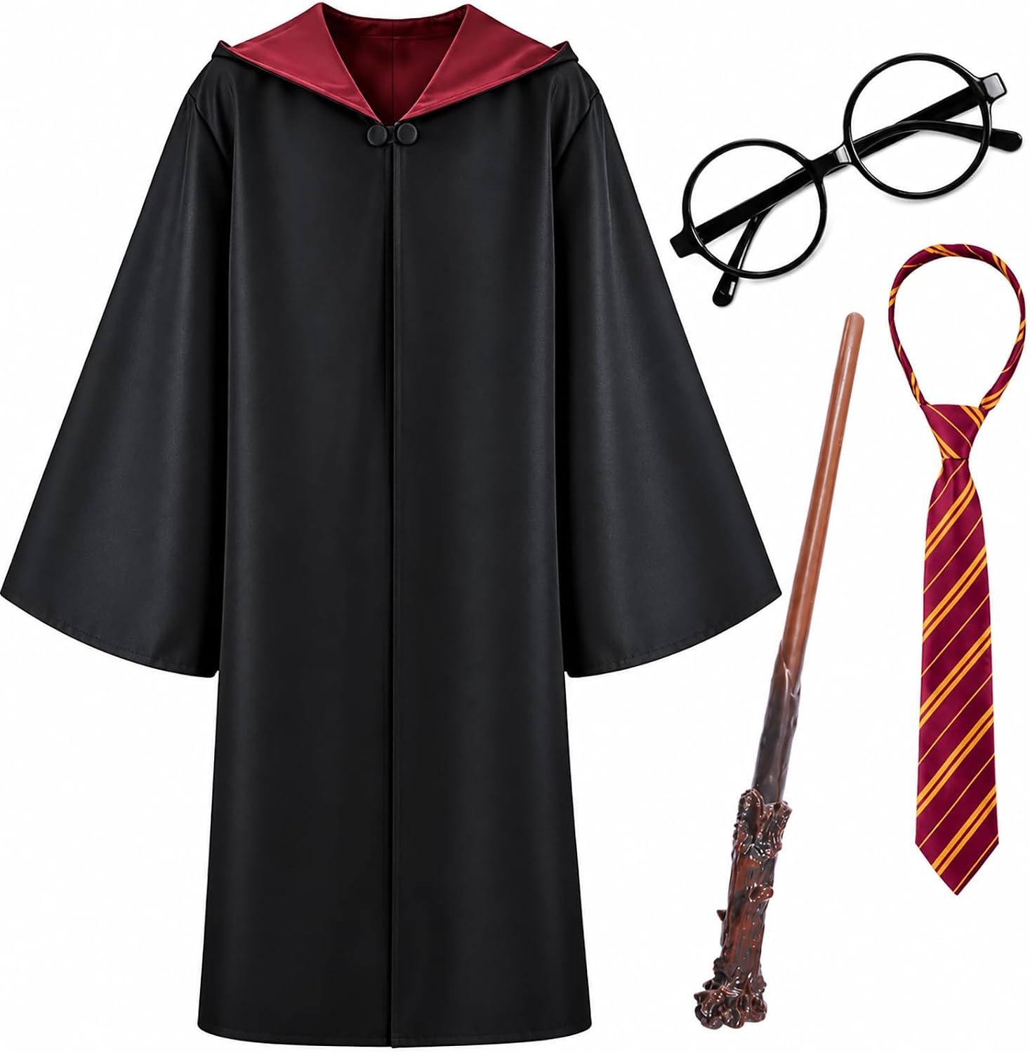 Detalle de Santoy Wizard Costume Set for Kids, Child Size 8–12 with 57-Inch Robe