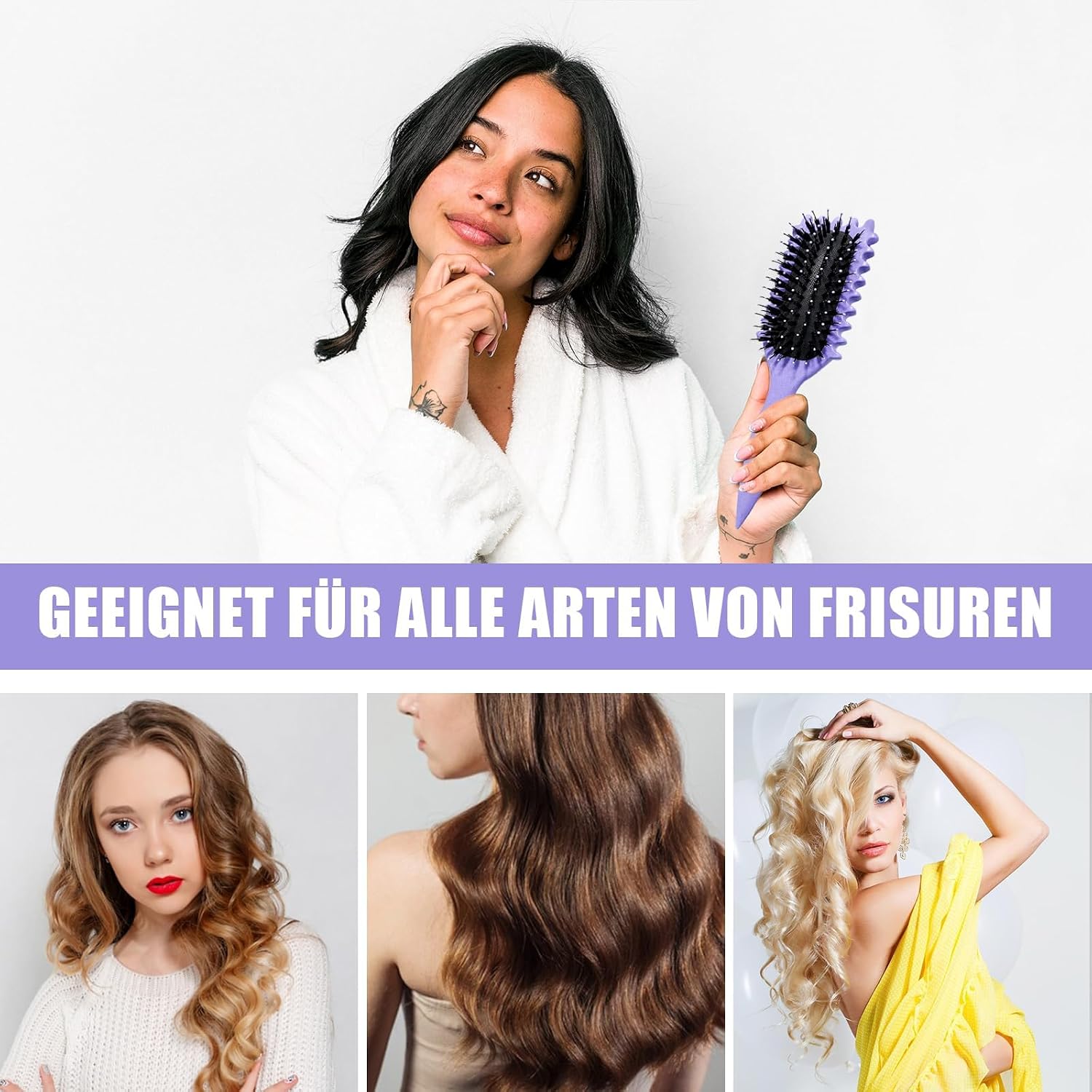 Thumbnail 2 de Curl Define Stylingbürste Lockenbürste Lila 🎀