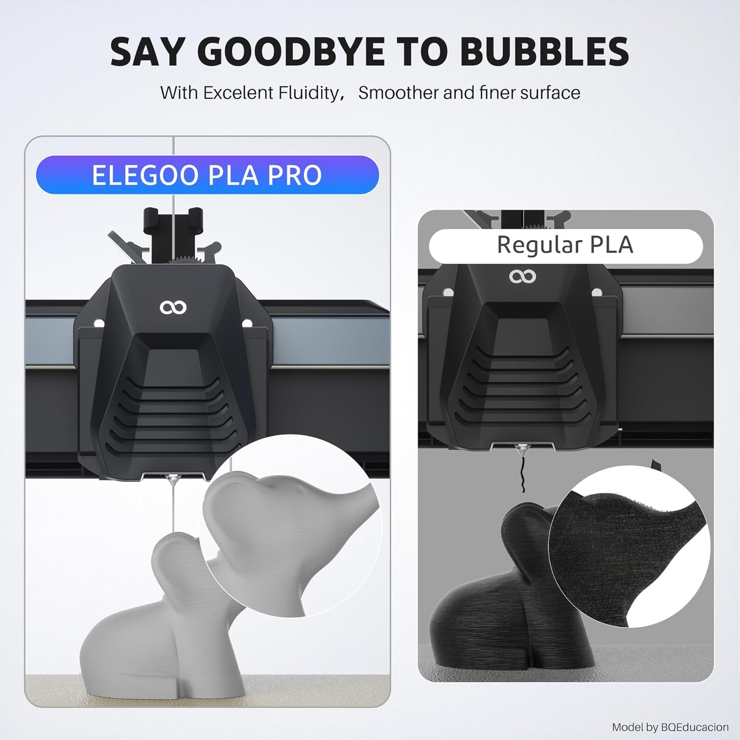 Detalle 2 de ELEGOO PLA PRO 1.75mm Black 1kg Filament – Neatly Wound, Low-Temp Printing with High Dimensional Accuracy