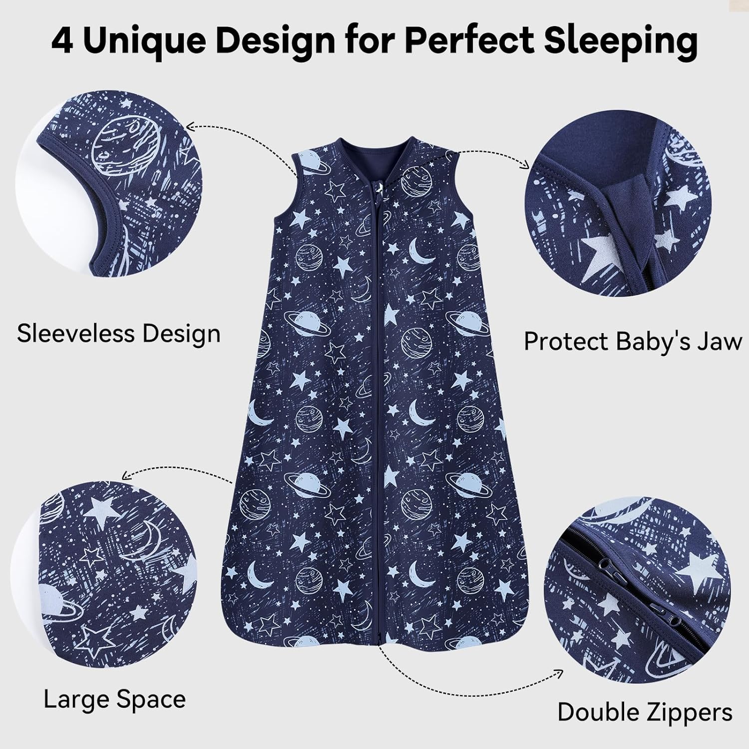 Thumbnail 2 de Unnivoll Baby Sleeping Bag 0.5 Tog 6-12 Months: Summer Sleep Sack in 100% Cotton