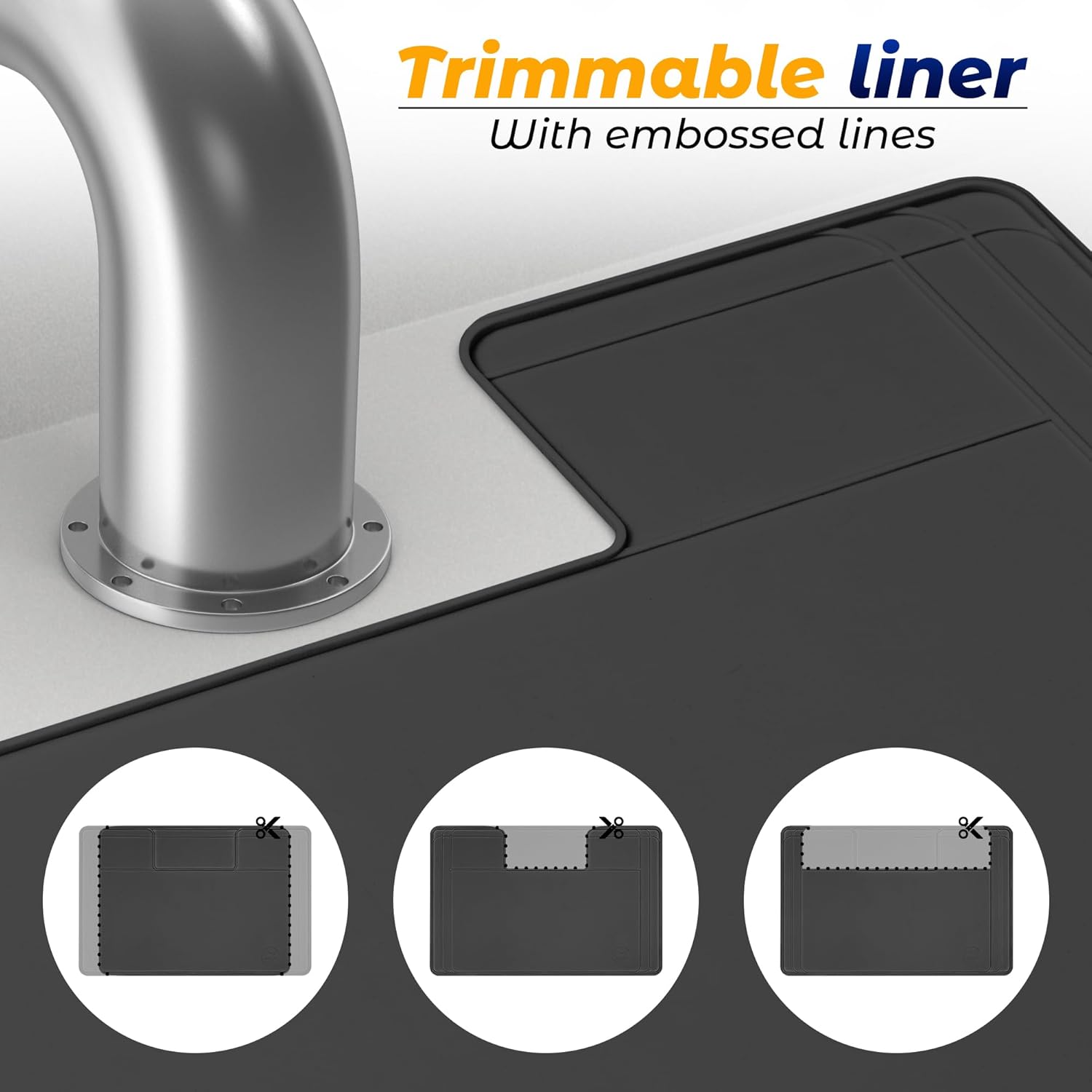 Thumbnail 4 de The Original Under Sink Mat Silicone Waterproof Drip Tray Liner (Trimmable) up to 34" x 22