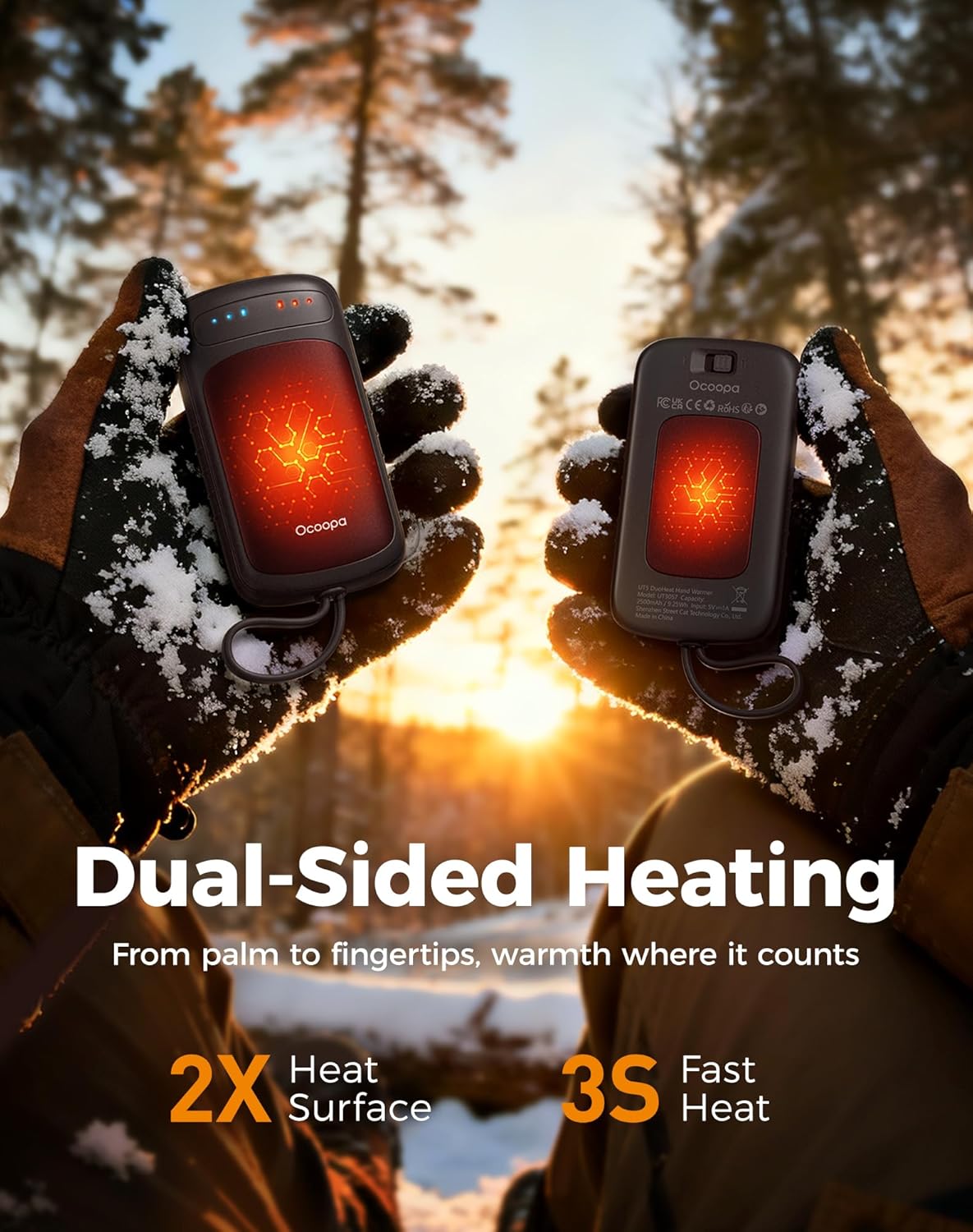 Detalle 2 de OCOOPA Dual-Sided Hand Warmers 2-pack