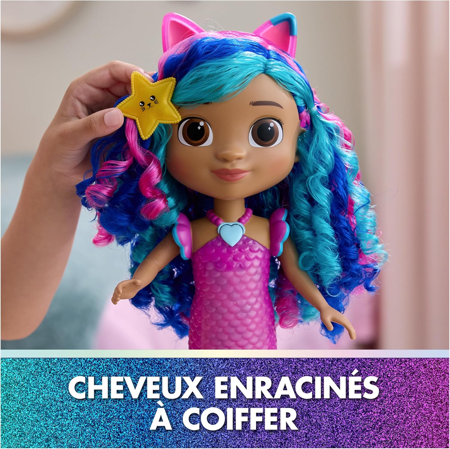 Detalle de Gabby et la Maison Magique Le Film : Poupée Sirène Gabby 35 cm avec Sons et Lumières