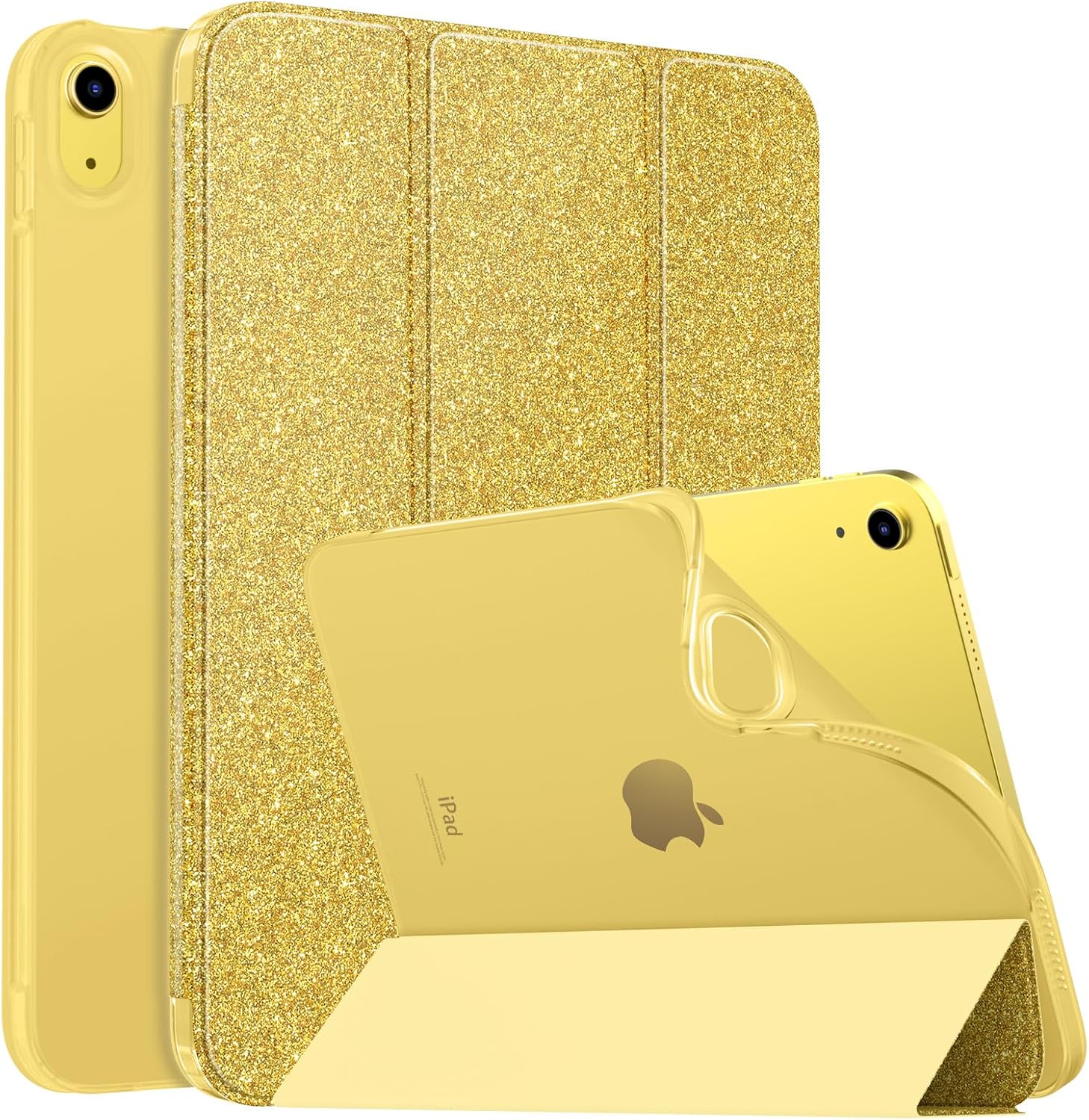 Detalle de MoKo Case for New iPad (A16) 11th Gen 2025 / 10th Gen 2022 – Glitter Gold
