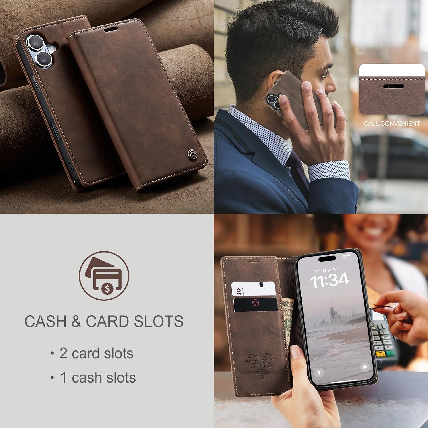 Detalle 2 de Cracedily Wallet Case for iPhone 16